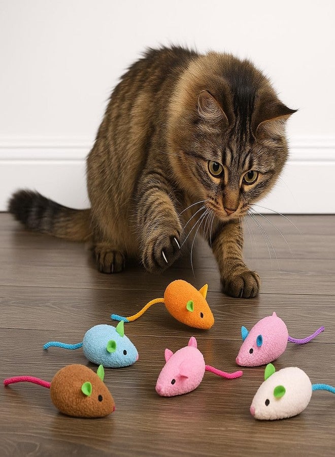 KsPups Mouse Toy - 6 Pieces Cats Mouse Plush Cat Toys Realistic Cute Kitten Mice Filled Polyfill Rat for Cat - Image 5